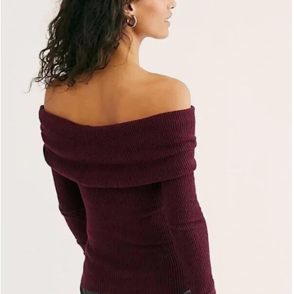 Free People Off Shoulder Sweater L - Picture 8 of 10